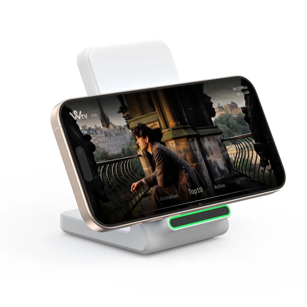 15-W-Wireless-Smartphone-Ladegerät im Standdesign – weiß 6