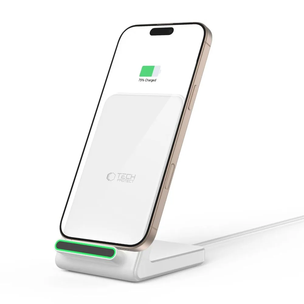 15-W-Wireless-Smartphone-Ladegerät im Standdesign – weiß 7