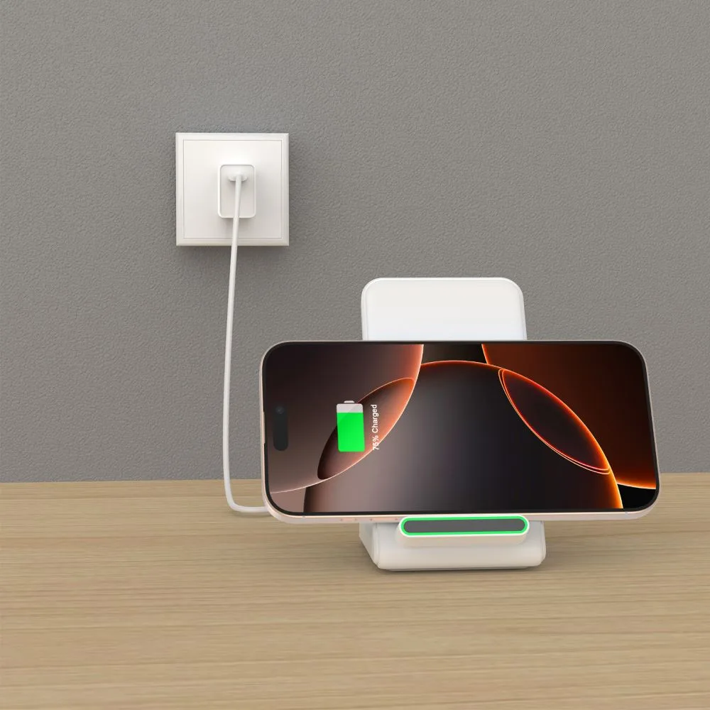 15-W-Wireless-Smartphone-Ladegerät im Standdesign – weiß 8