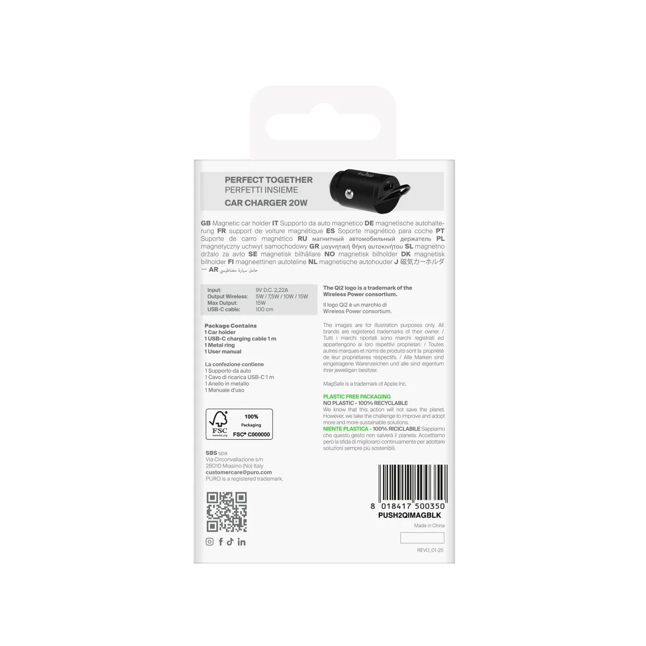 Suport auto pentru telefon cu încărcător Qi2 MagSafe de 15 W - negru 4