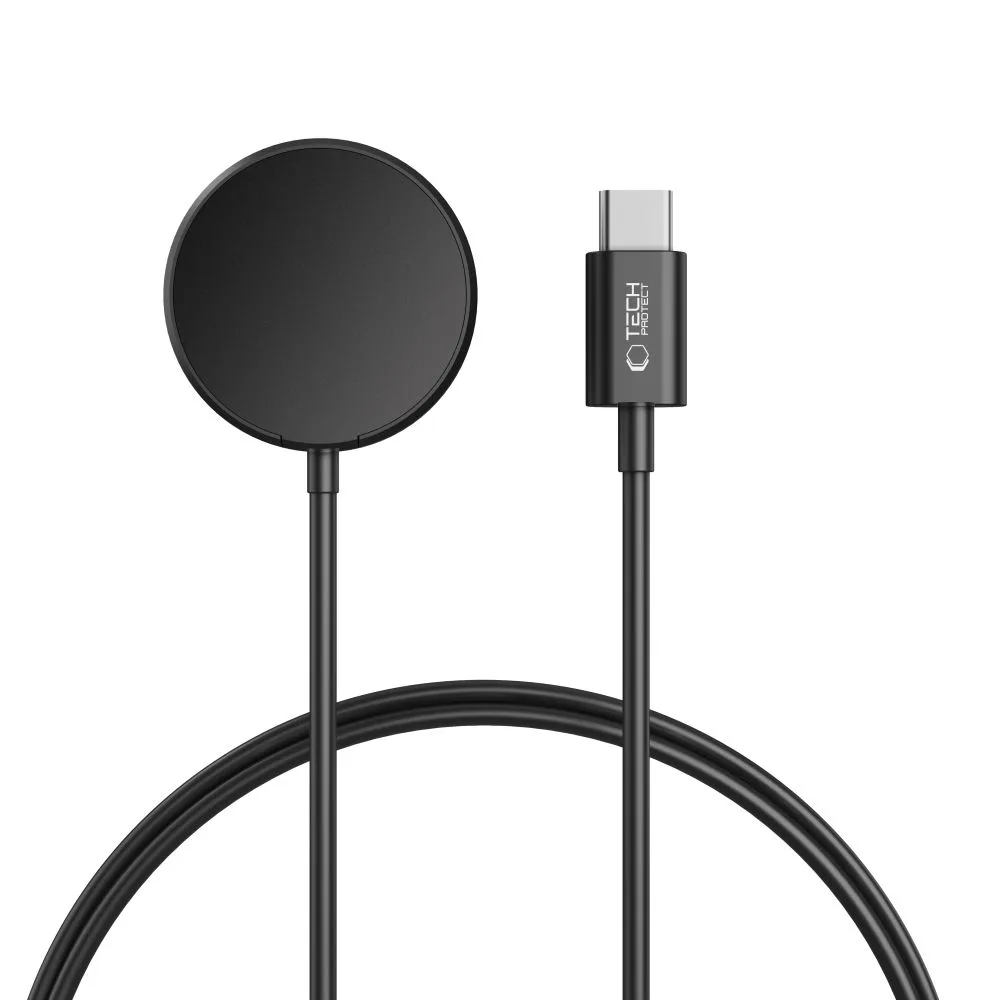 Induktív töltő Samsung Galaxy Watch USB-C 100 cm - Fekete