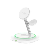 3-in-1-Magnet-MagSafe-Induktionsladegerät für Smartphone, Smartwatch und Kopfhörer – Weiß 4