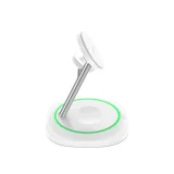 3-in-1-Magnet-MagSafe-Induktionsladegerät für Smartphone, Smartwatch und Kopfhörer – Weiß 5