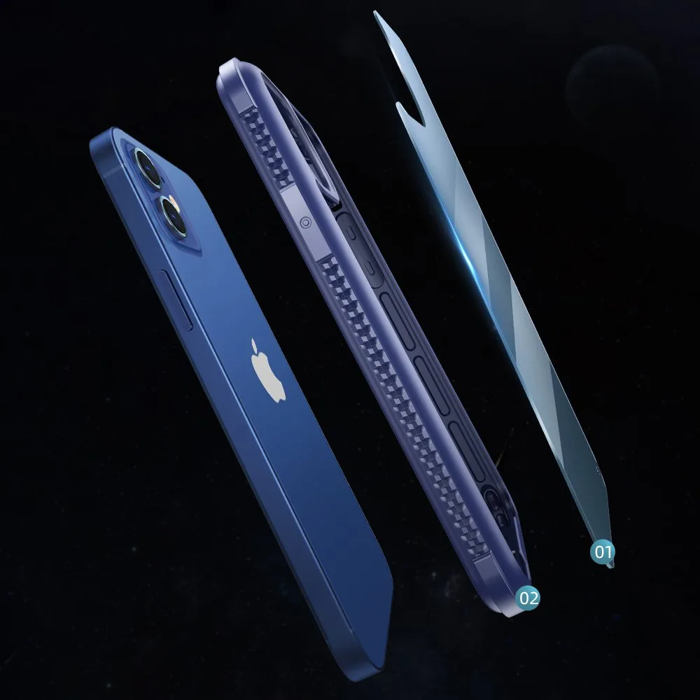 Husă robustă albastră din seria Frigate pentru iPhone 12 Pro Max 5