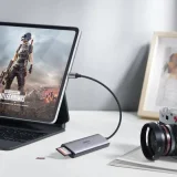 Hub USB-C multifuncțional 6-în-1 - 3x USB, HDMI 4K, cititor de carduri SD și TF, gri 5