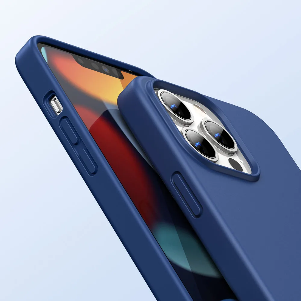 Rugalmas szilikon telefonhüvely iPhone 13 Pro-hoz, kék 2