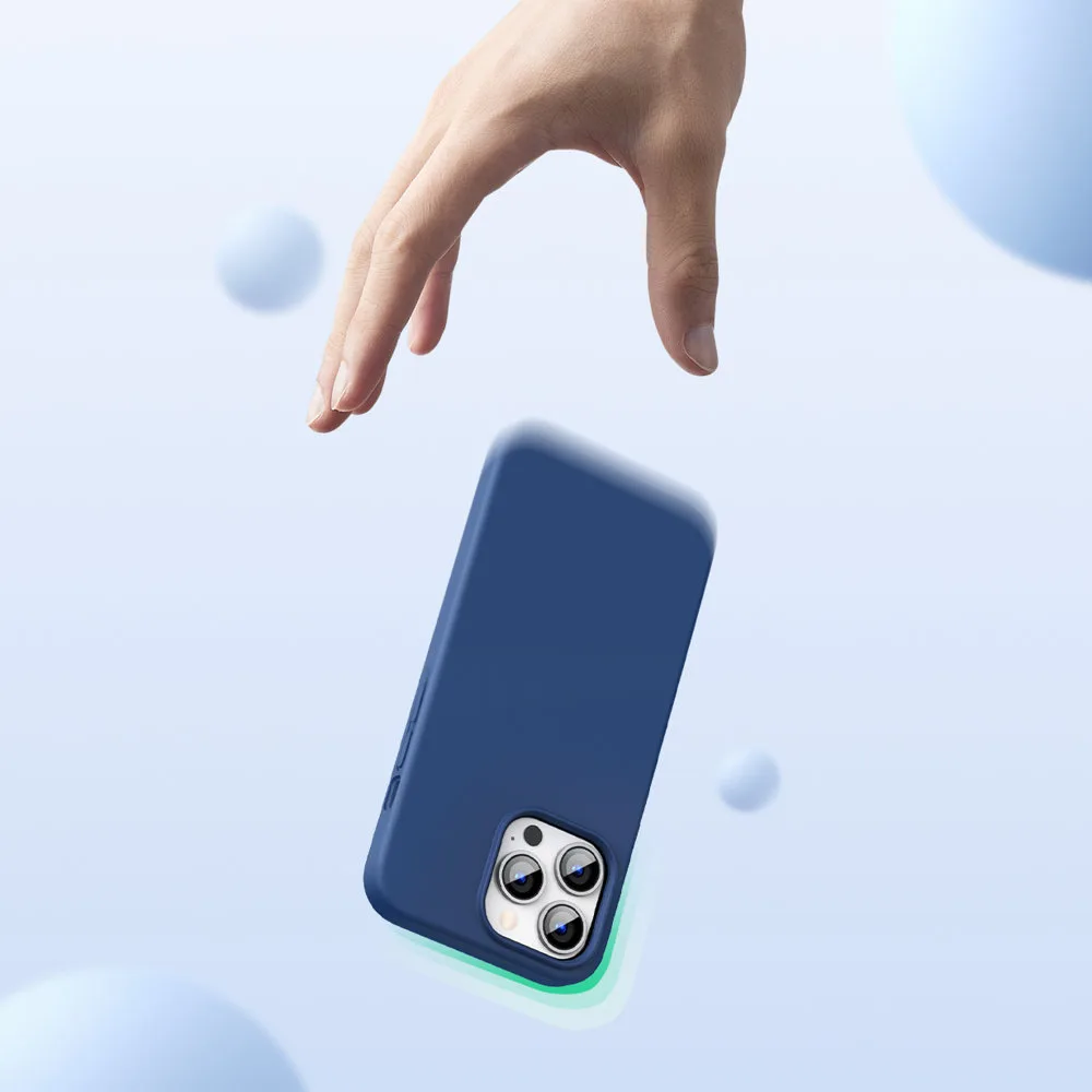 Rugalmas szilikon telefonhüvely iPhone 13 Pro-hoz, kék 3