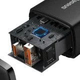 Kompakt USB-C 20 W 3 A PD QC 3.0 gyors fali töltő, fekete 6