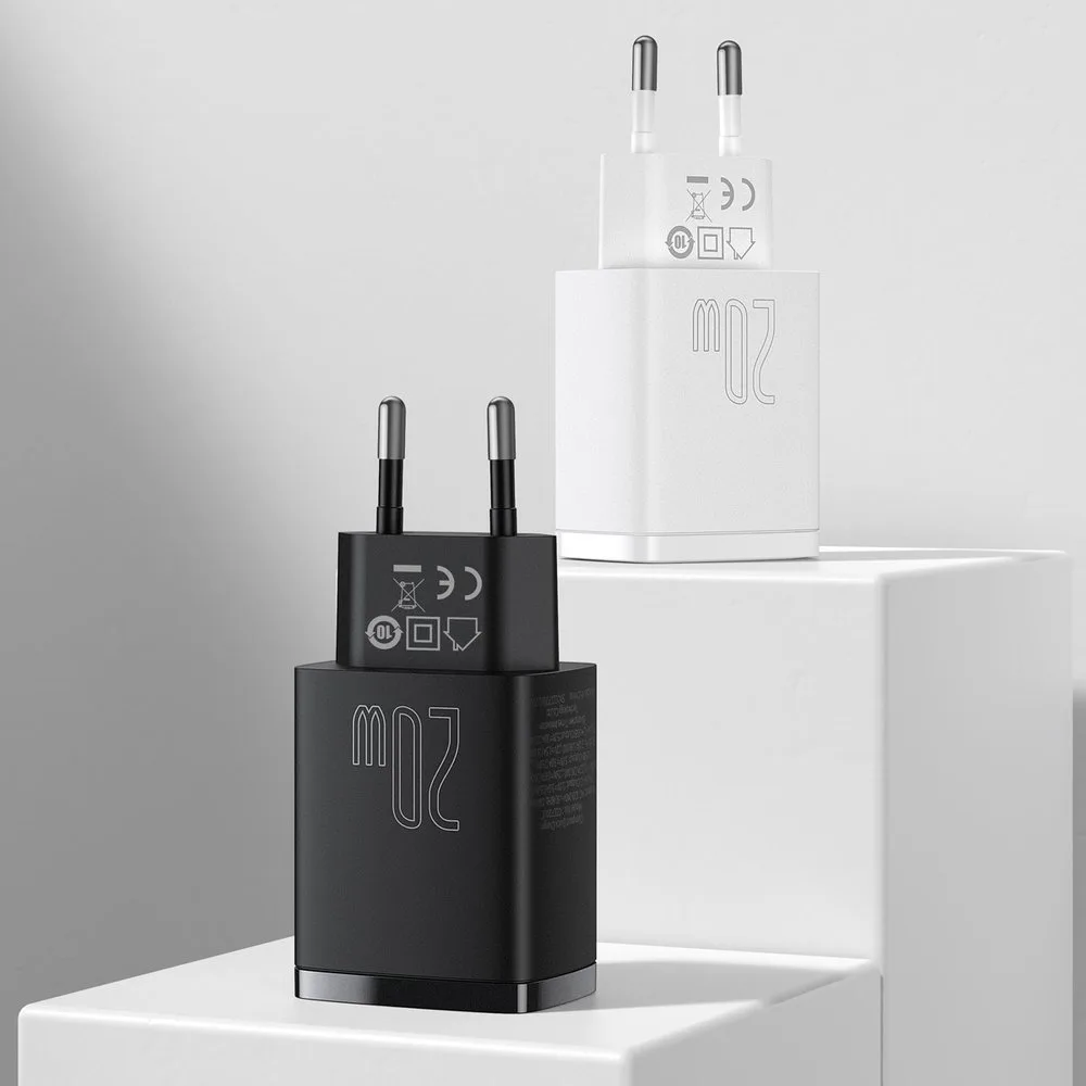 Kompaktes USB-C 20 W 3 A PD QC 3.0 Schnell-Ladegerät, Schwarz 7