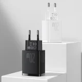Kompakt USB-C 20 W 3 A PD QC 3.0 gyors fali töltő, fekete 7