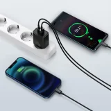 Kompakt USB-C 20 W 3 A PD QC 3.0 gyors fali töltő, fekete 9