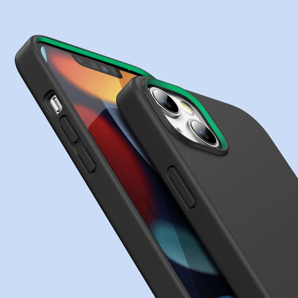 Fleksibilna gumena silikonska maska za iPhone 13 mini, crna 2