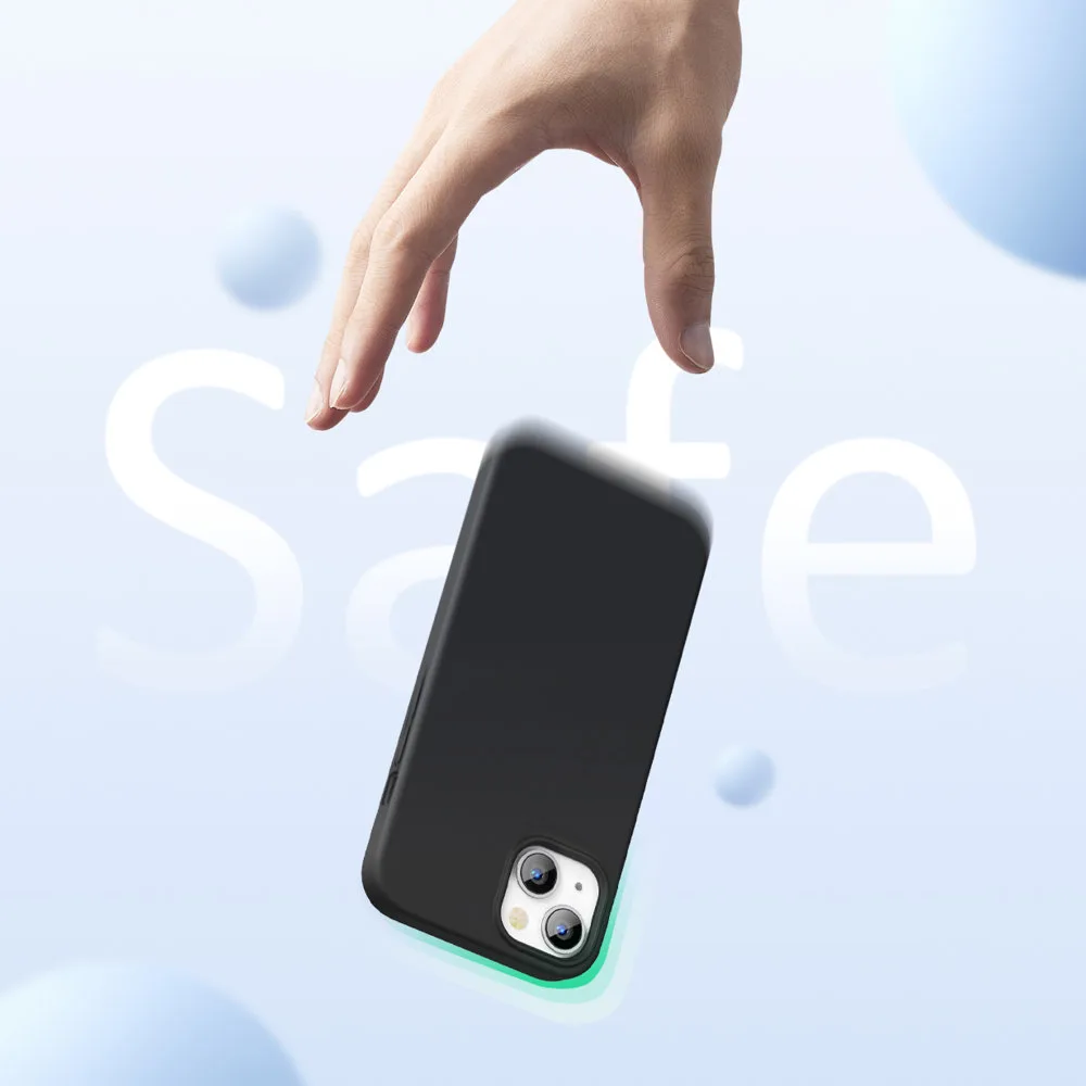 Fleksibilna gumena silikonska maska za iPhone 13 mini, crna 3