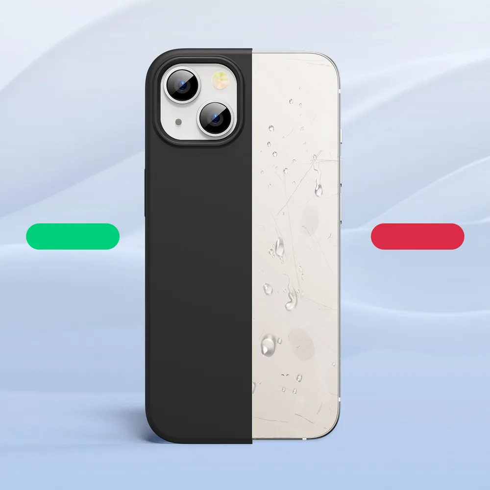 Fleksibilna gumena silikonska maska za iPhone 13 mini, crna 4