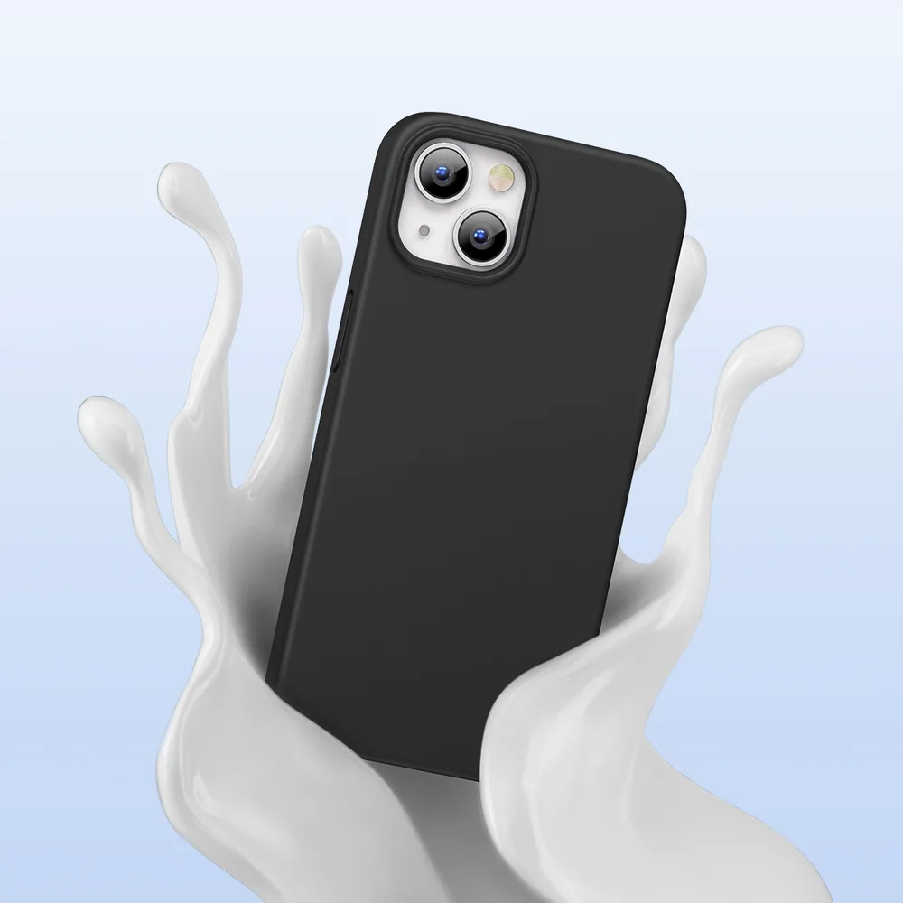 Fleksibilna gumena silikonska maska za iPhone 13 mini, crna 8