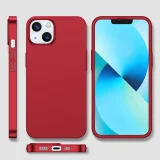 Husă pentru iPhone 13, capac față și spate + sticlă temperată, roșu 7