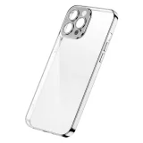 Husă pentru iPhone 13 Pro cu ramă argintie metalizată