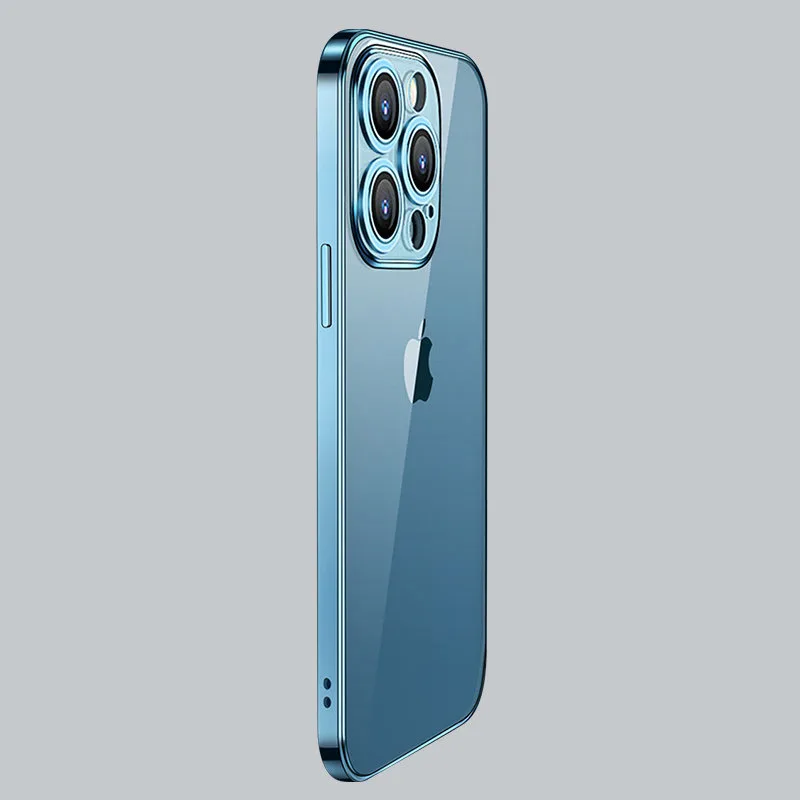 iPhone 13 Pro case with metallic silver frame 10