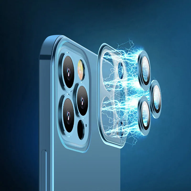 iPhone 13 Pro case with metallic silver frame 11