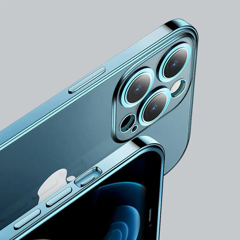 iPhone 13 Pro case with metallic silver frame 6