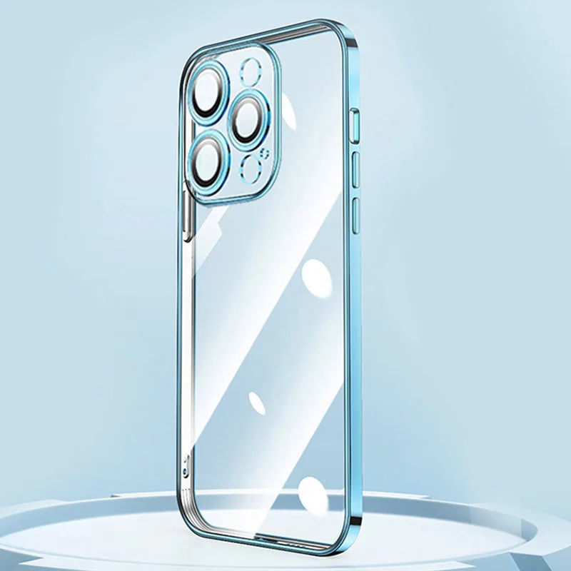 iPhone 13 Pro case with metallic silver frame 7