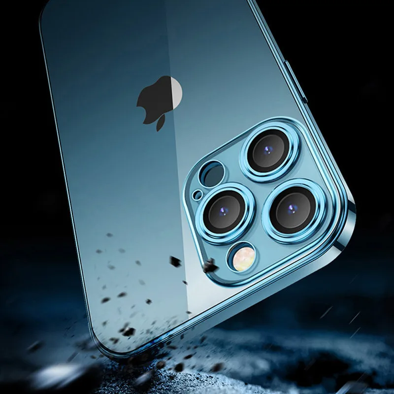 iPhone 13 Pro case with metallic silver frame 9