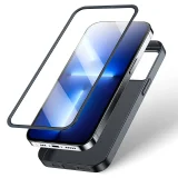 Husă pentru iPhone 13 Pro, capac față și spate + sticlă temperată, negru 4