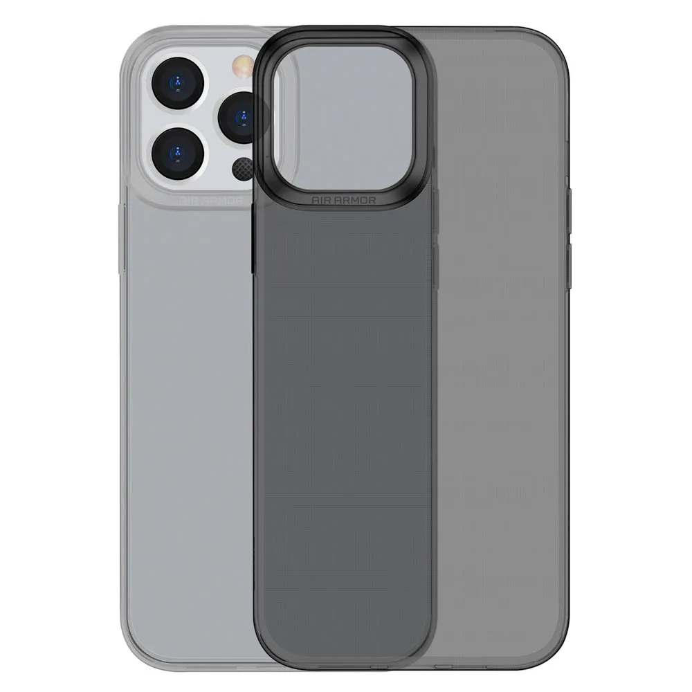 Átlátszó gél iPhone 13 Pro Simple Series tok, fekete
