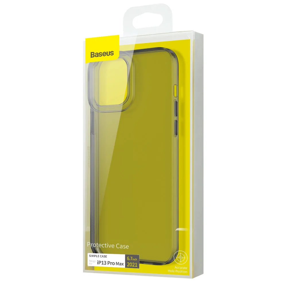 Transparent gel iPhone 13 Pro Simple Series Case, black 5