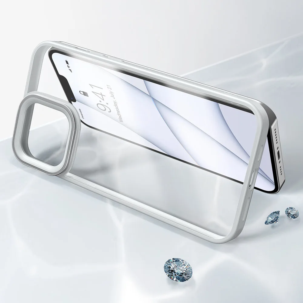 Erős, tartós iPhone 13 Pro tok gél kerettel, szürke 10