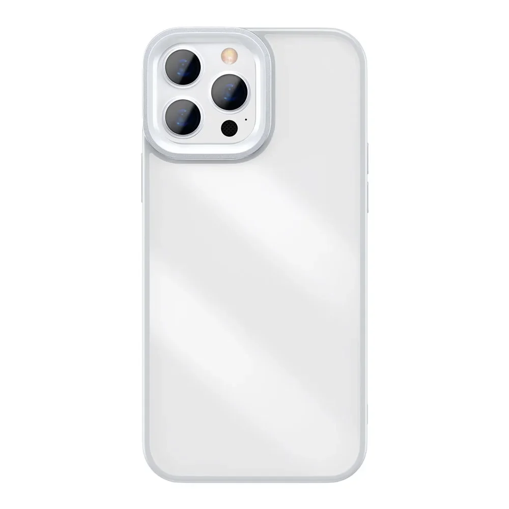 Erős, tartós tok iPhone 13 Pro Max készülékhez, szürke gélkerettel