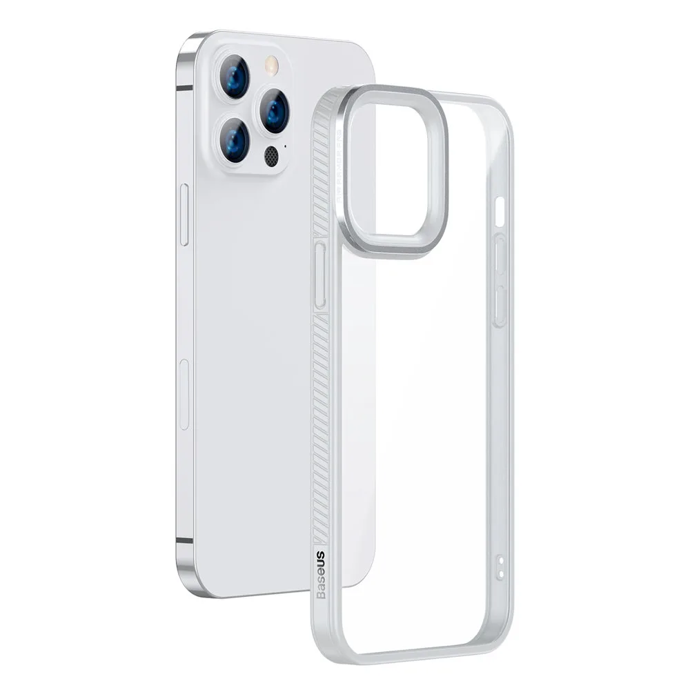 Robuste, strapazierfähige Hülle für das iPhone 13 Pro Max mit grauem Gel-Rahmen 3