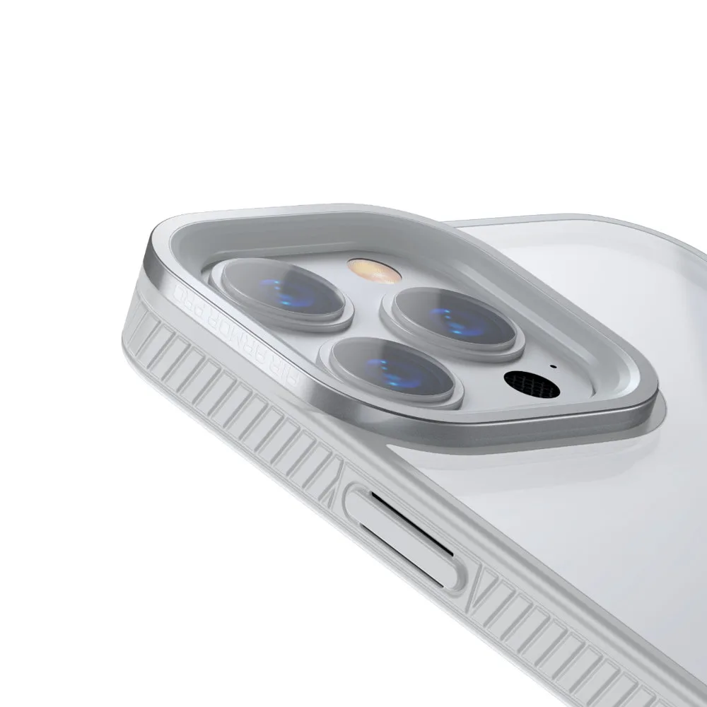 Robuste, strapazierfähige Hülle für das iPhone 13 Pro Max mit grauem Gel-Rahmen 8