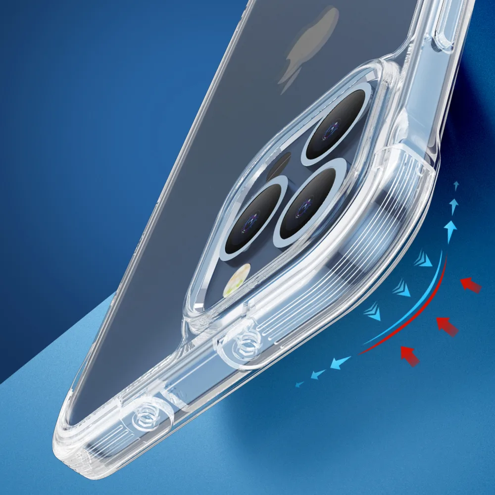 Futrola za iPhone 13 Pro, robusna futrola s kukicama i stalakom, prozirna 4