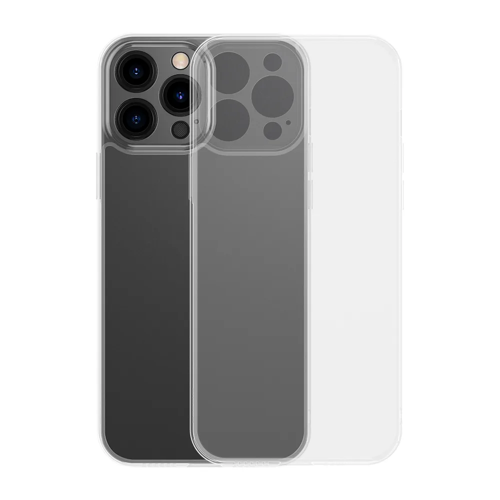 iPhone 13 Pro Max tok, kemény héj gélkerettel, átlátszó