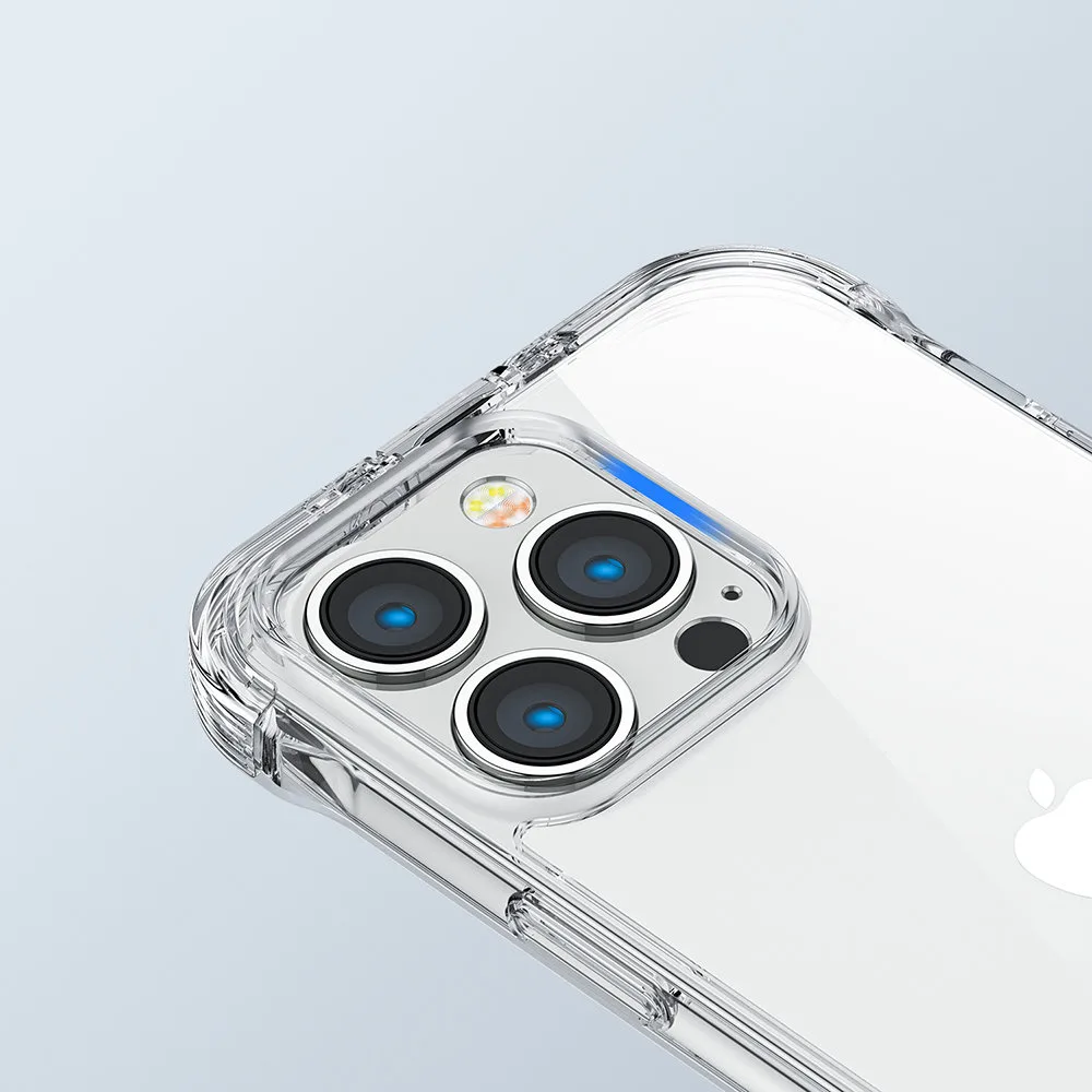 Puzdro na iPhone 14 Plus – odolné puzdro s háčikmi a stojanom, priehľadné 7