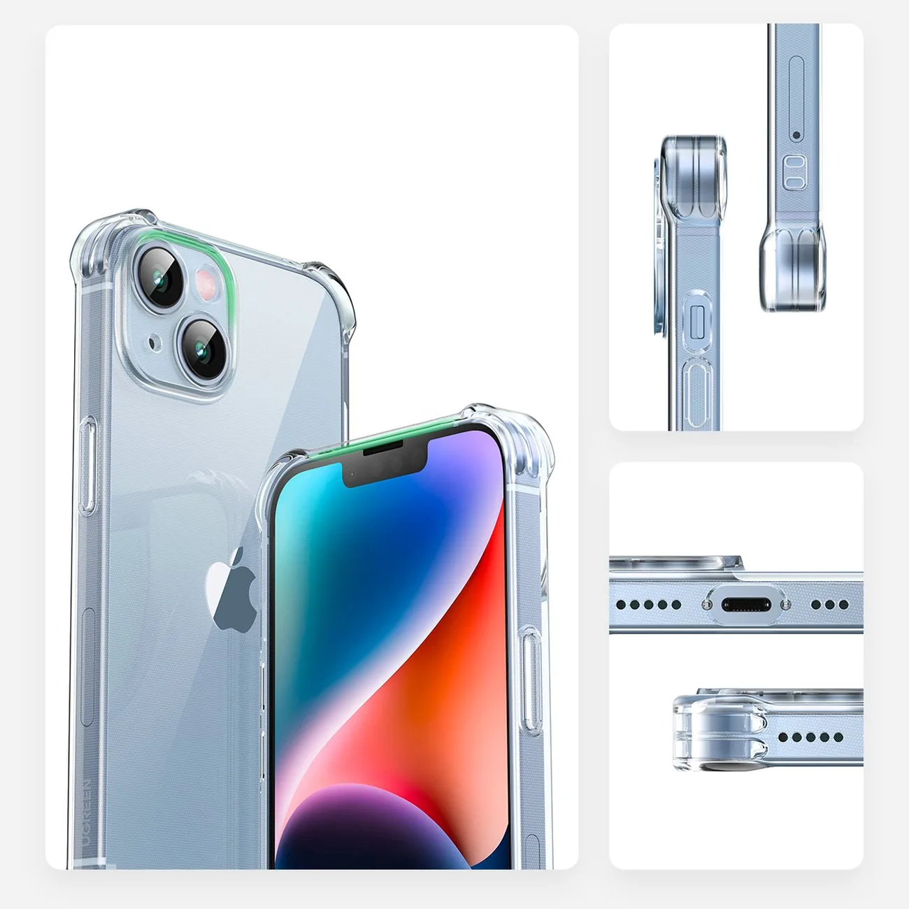 Gel maska za iPhone 14 Plus s ojačanim kutovima, zaštitna, prozirna 6