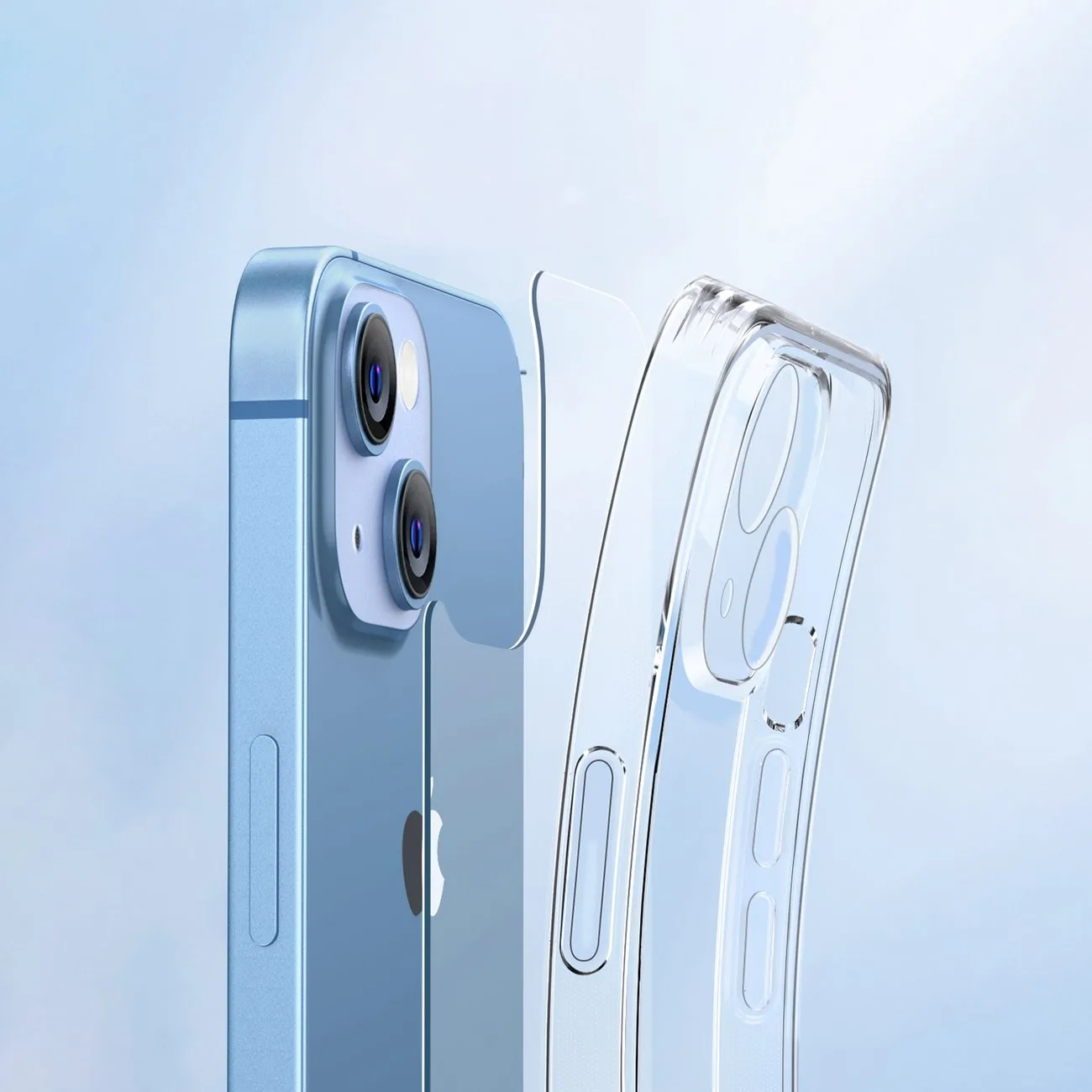 Transparent Protective Case for iPhone 14 Plus with gel frame 3