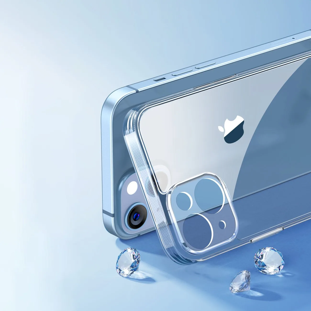 Transparent Protective Case for iPhone 14 Plus with gel frame 6