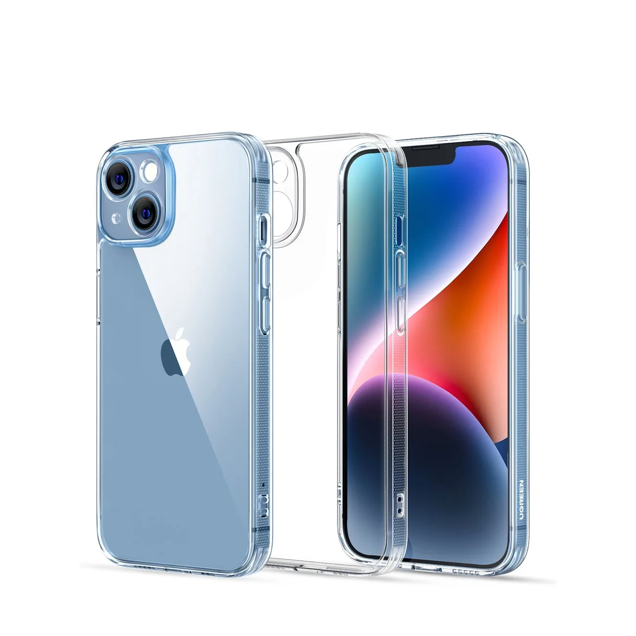 Transparent Protective Case for iPhone 14 Plus with gel frame 8