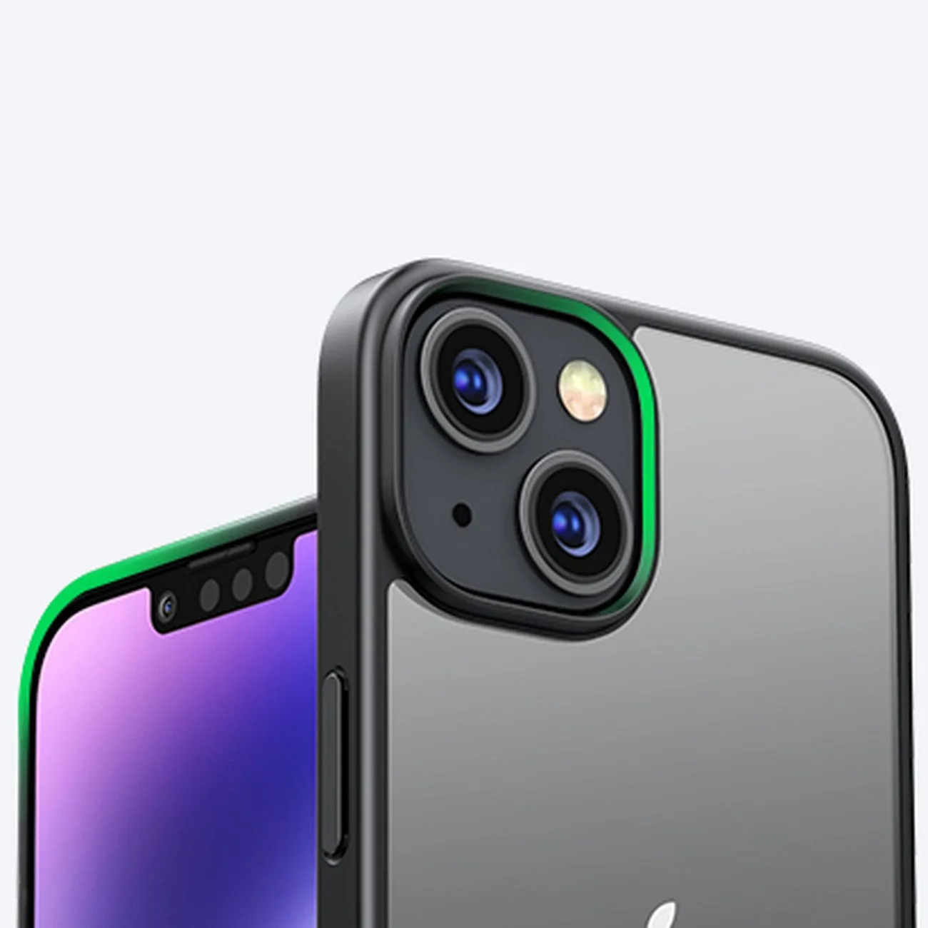 Kemény tok gélkerettel és beépített állvánnyal iPhone 14 Plus-hoz, fekete 11