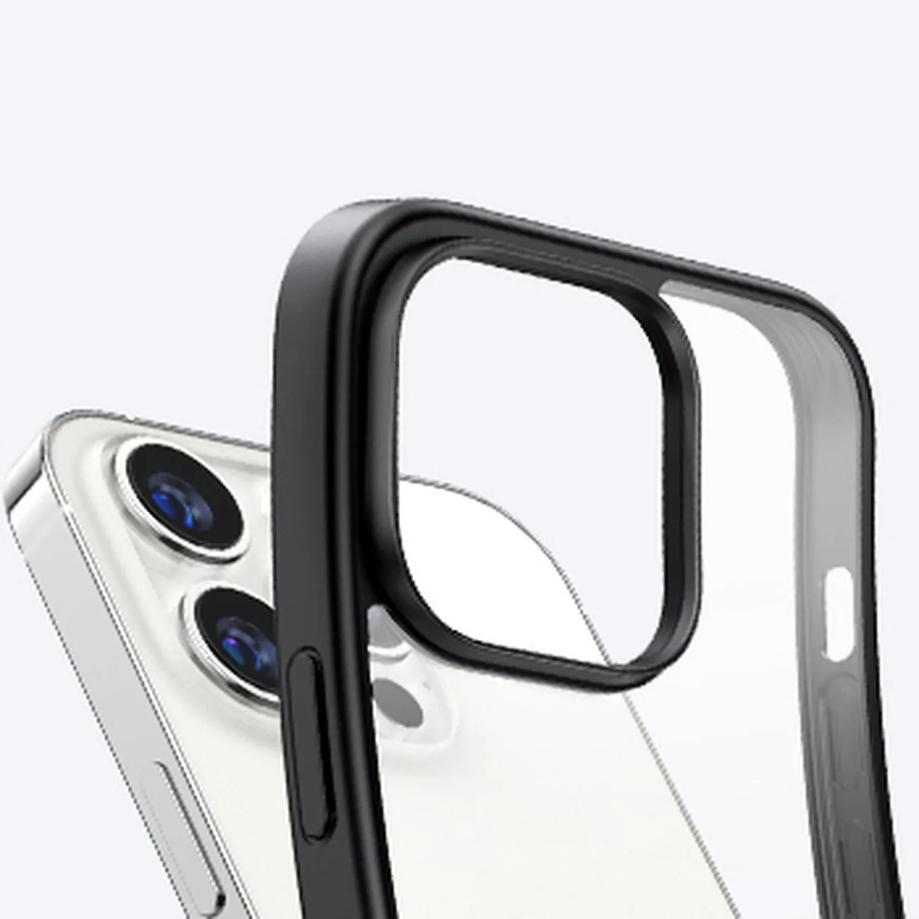 Tvrda futrola s gel okvirom i ugrađenim stalakom za iPhone 14 Pro, crna 10