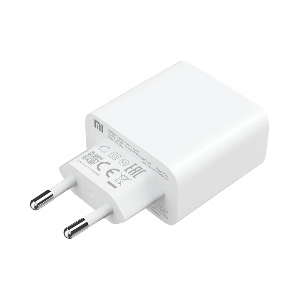 Szybka ładowarka sieciowa Xiaomi Travel Charger Combo USB / USB-C 33W PD biała 2