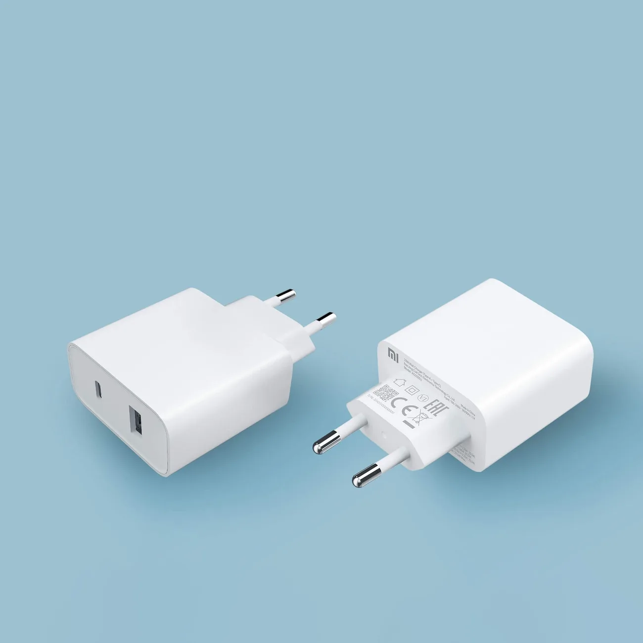 Szybka ładowarka sieciowa Xiaomi Travel Charger Combo USB / USB-C 33W PD biała 6