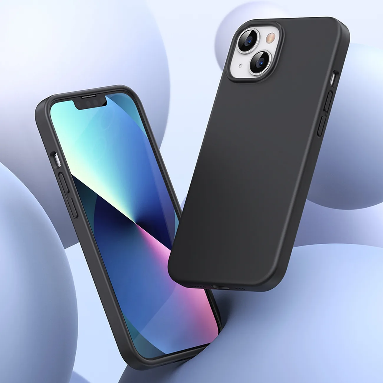 Husă flexibilă din silicon pentru iPhone 14 Plus, husă de protecție, negru 11