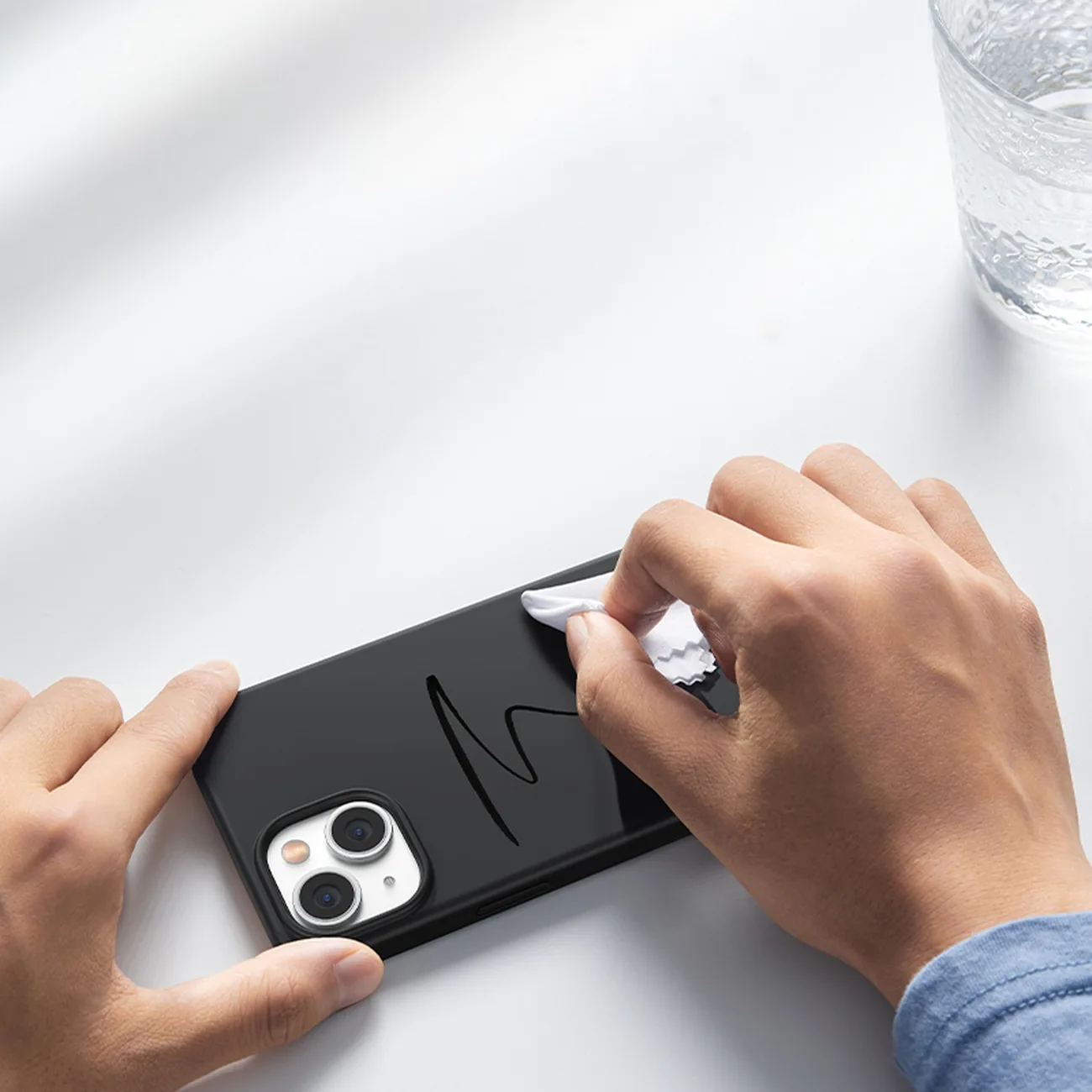 Husă flexibilă din silicon pentru iPhone 14 Plus, husă de protecție, negru 7