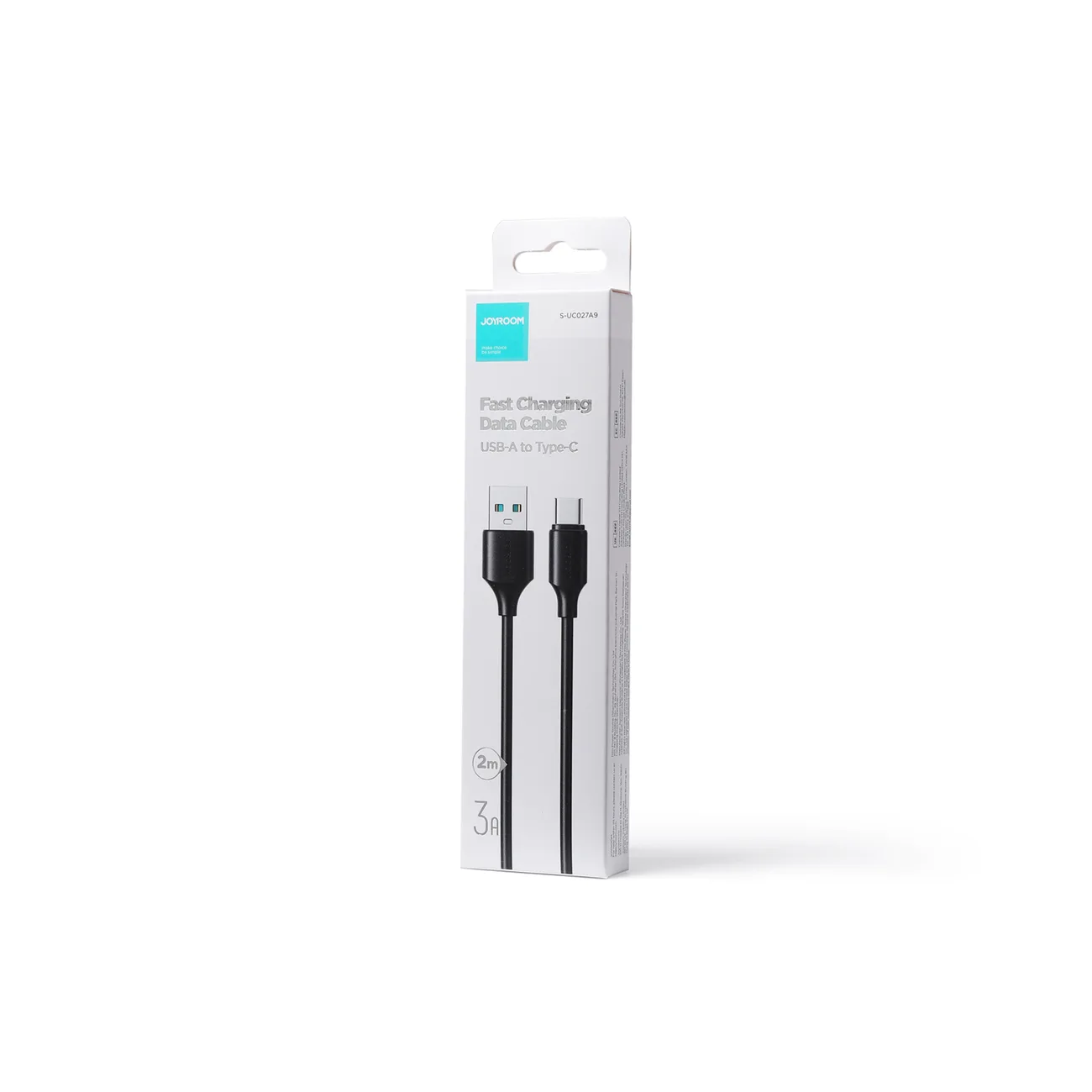 USB – USB Type-C 3 A 2 m-es fekete töltő- és adatátviteli kábel 5