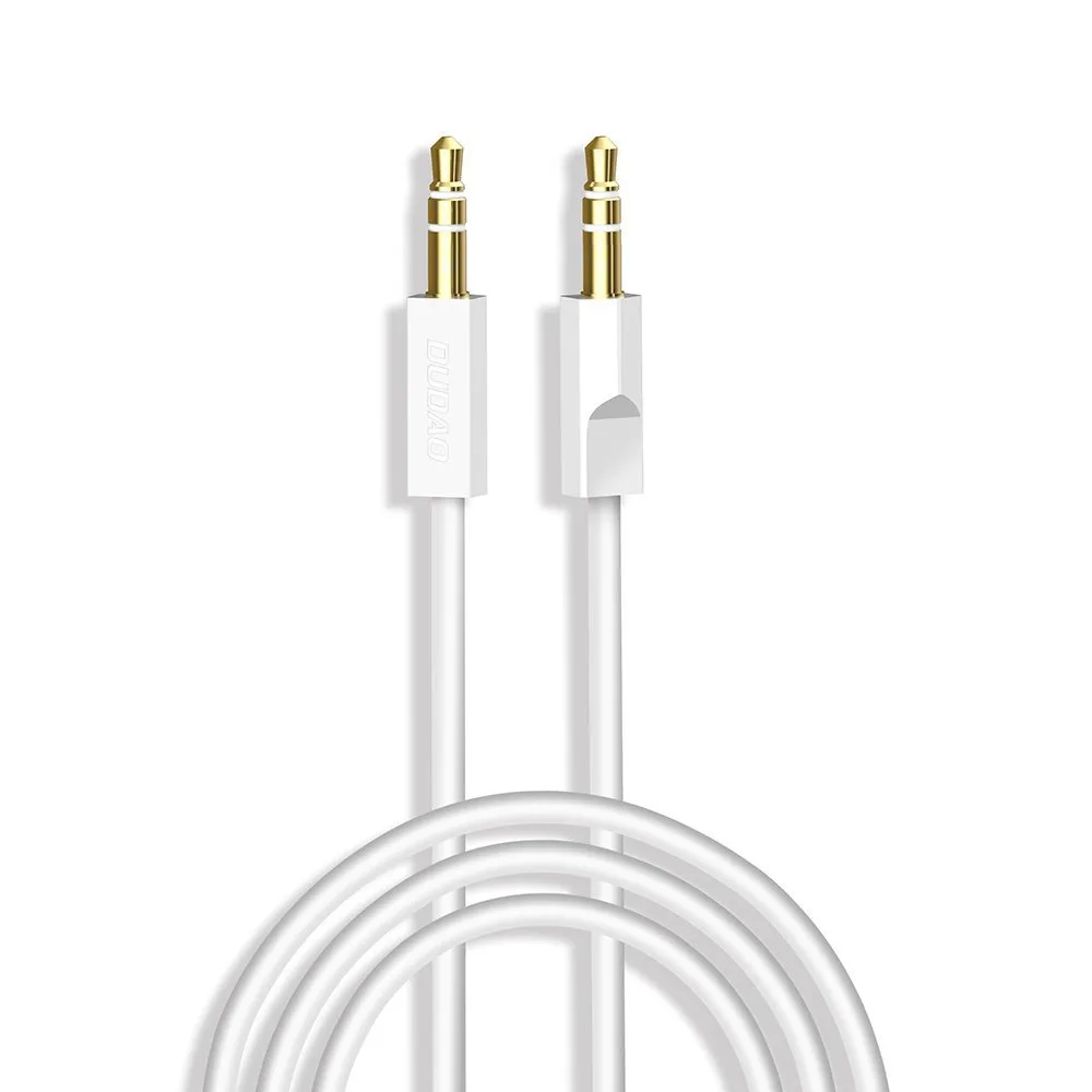 Kabel przewód audio stereo AUX mini jack 3.5mm 3 polowy 1m biały 2