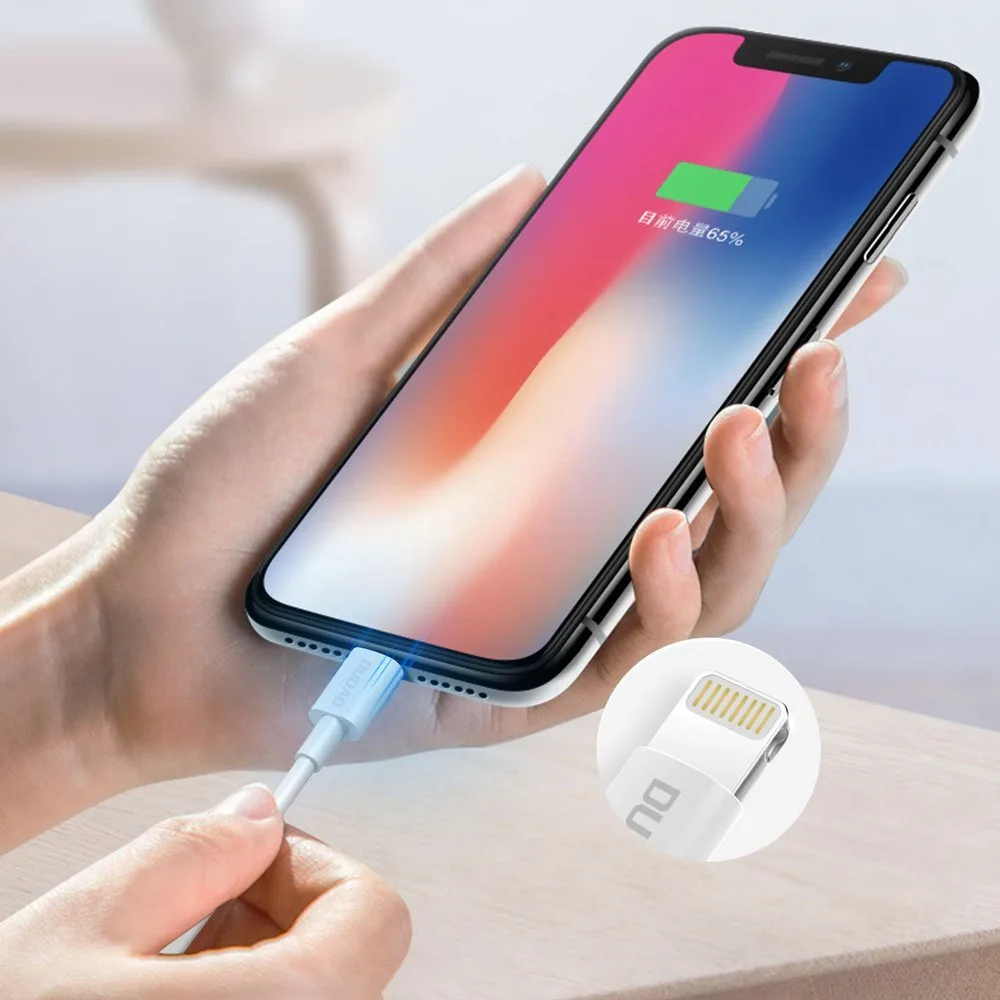 Przewód kabel do iPhone USB - Lightning 3A 1m biały 5
