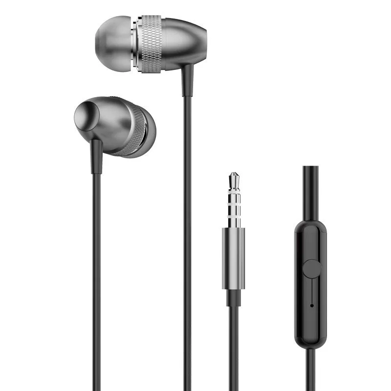 Fülhallgató 3,5 mm-es mini jack csatlakozóval, szürke